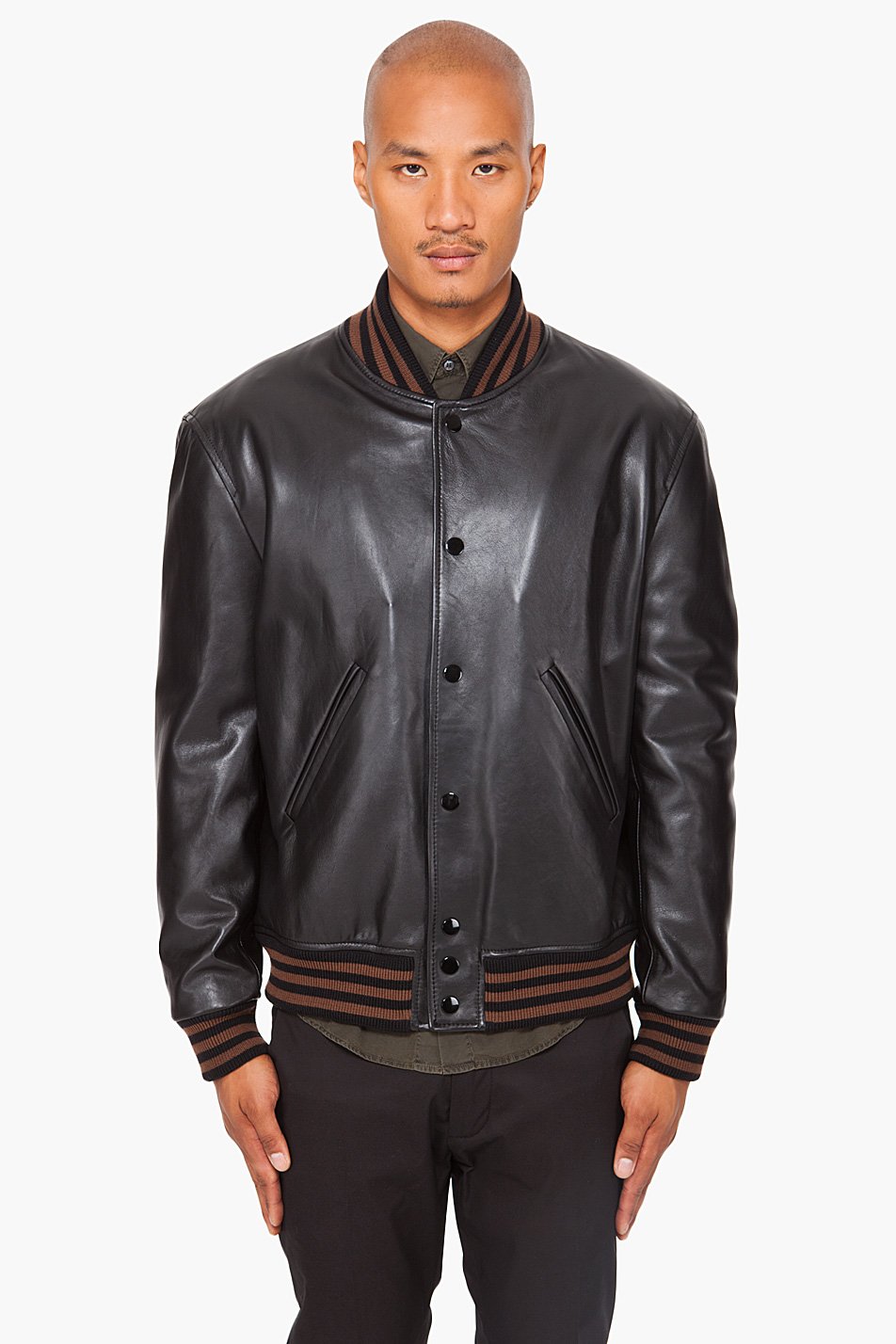 Lyst - Givenchy Leather Bomber Jacket in Black for Men