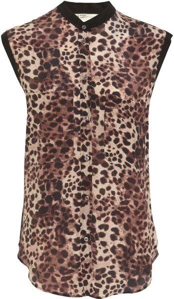 Etoile Isabel Marant Sleeveless Leopard Top in Animal (leopard) | Lyst