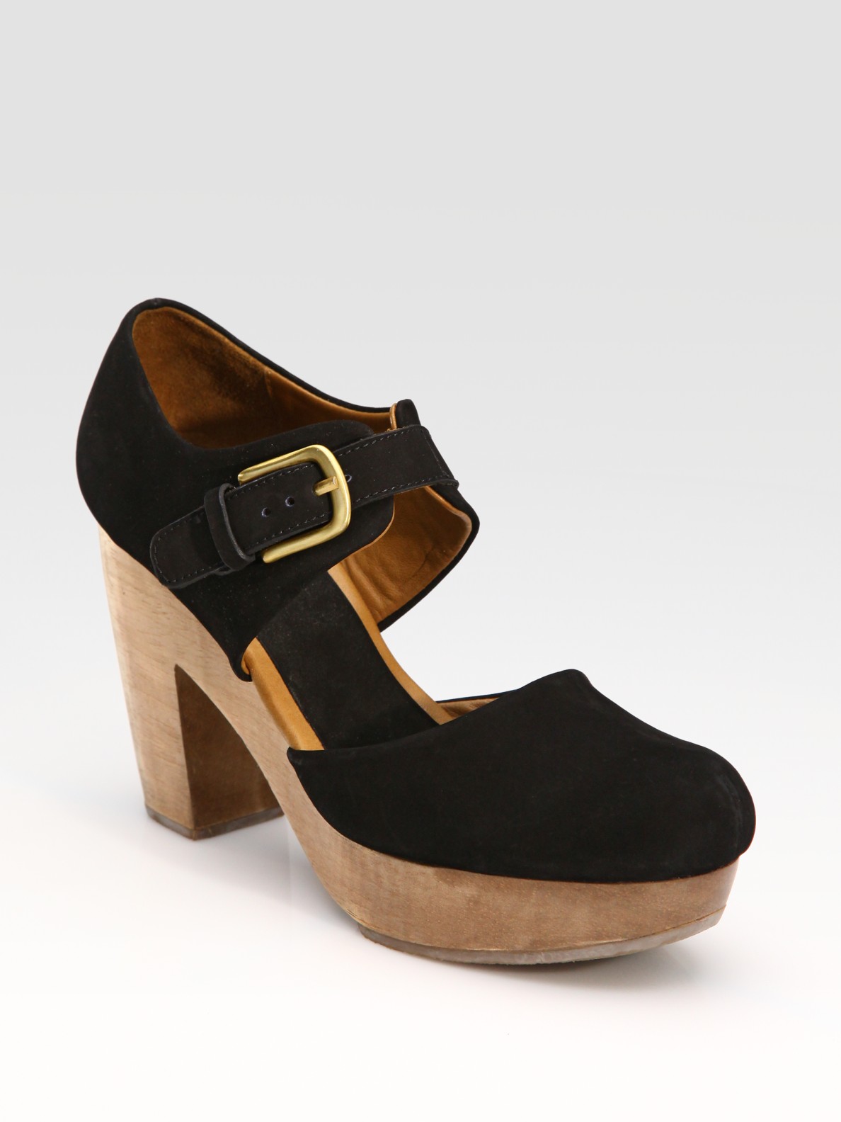 Rachel Comey Carver Suede Mary Jane Sandals in Black | Lyst