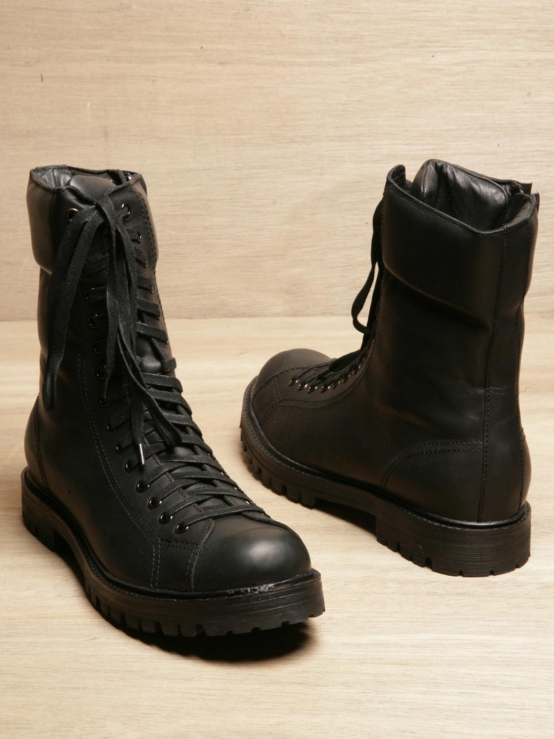 Yohji Yamamoto Yohji Yamamoto Mens Zip Lace Up Boots in Black for Men ...