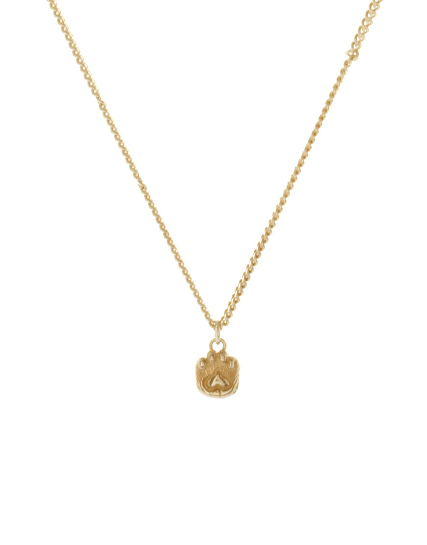 Zoe & Morgan Cat Paw Necklace in Gold | Lyst