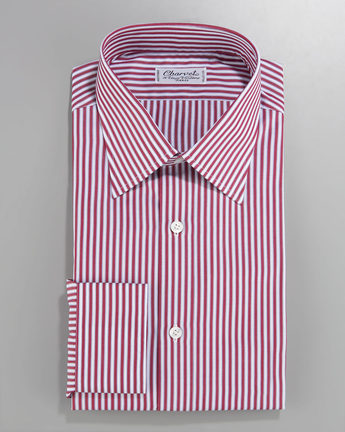 red white dress shirt