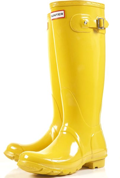 Topshop Hunter Original Tall Wellies in Yellow | Lyst