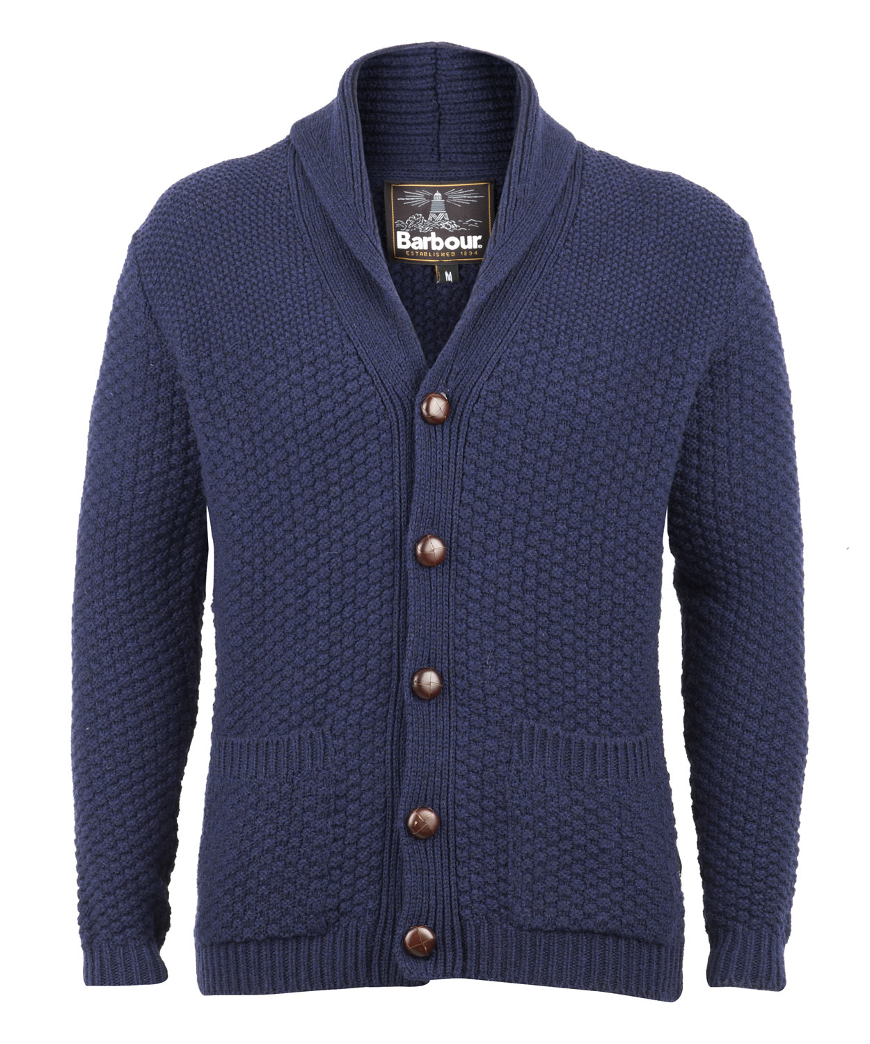 Barbour Navy Moss Shawl Collar Cardigan in Blue for Men (navy) | Lyst