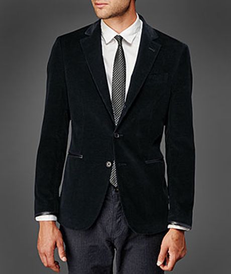 John Varvatos Hampton Sport Coat with Elbow Patches in Black for Men ...