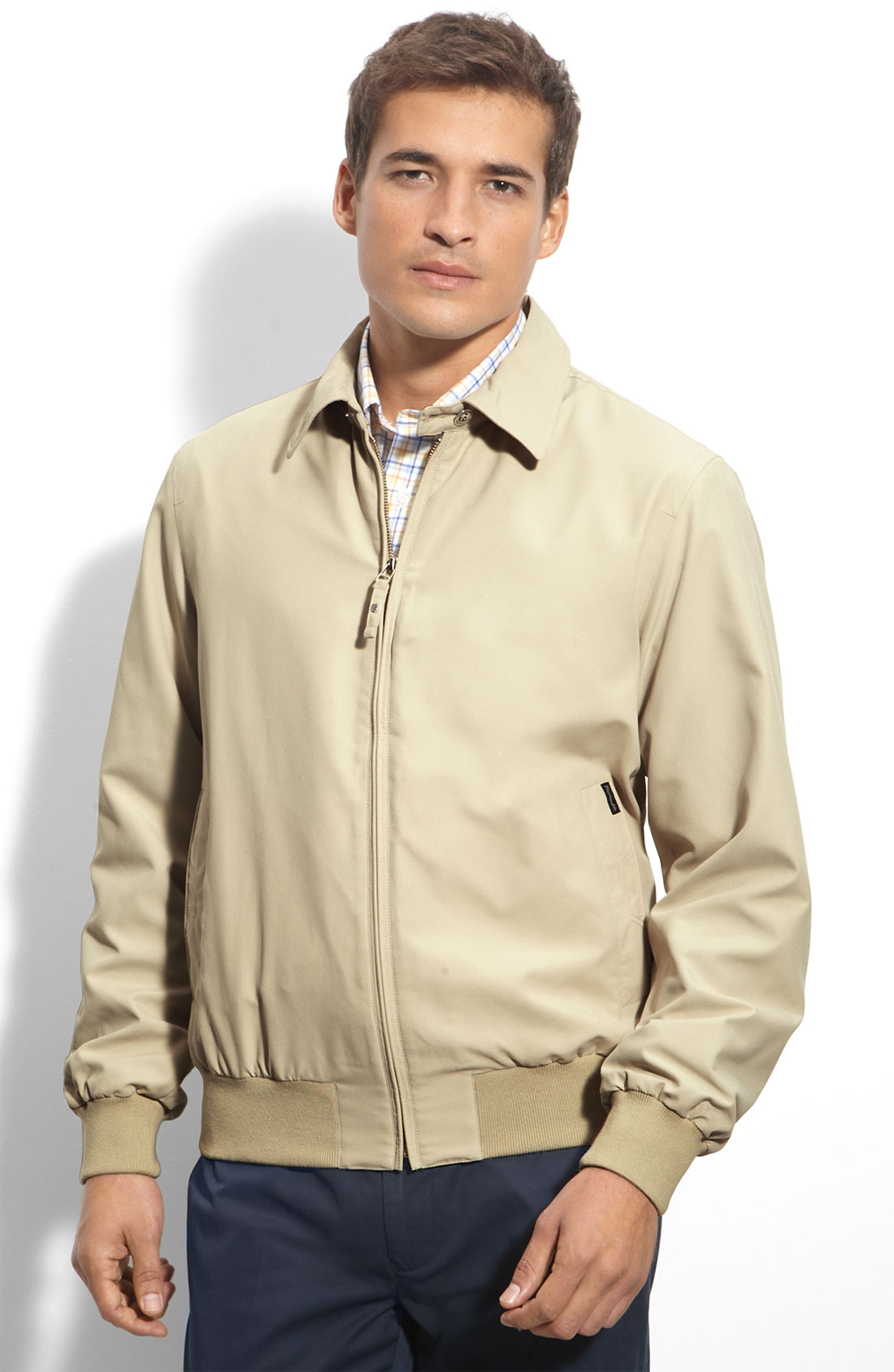 Façonnable Microfiber Jacket in Beige for Men (dark beige) | Lyst