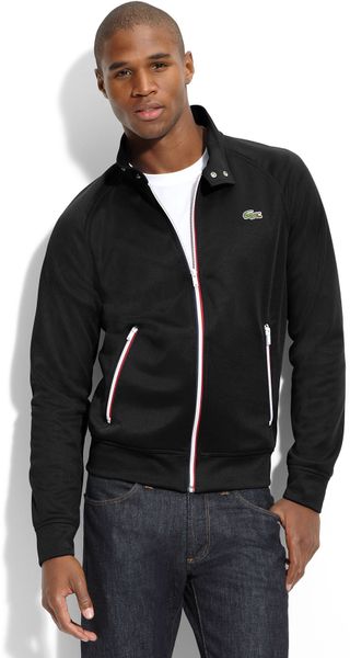 Lacoste Trim Fit Track Jacket in Black for Men | Lyst