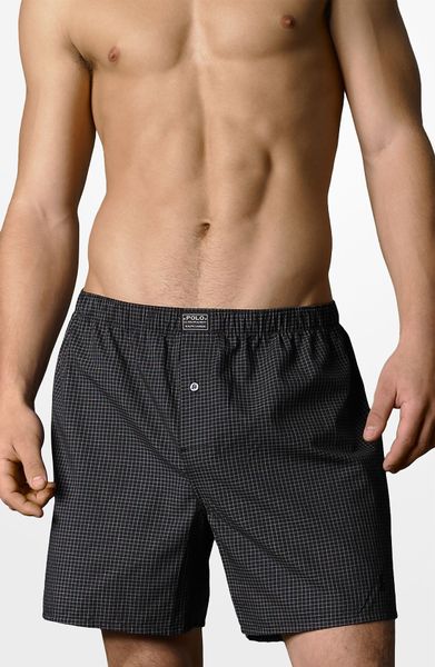 Polo Ralph Lauren Woven Boxer Shorts in Black for Men (chelsea black ...