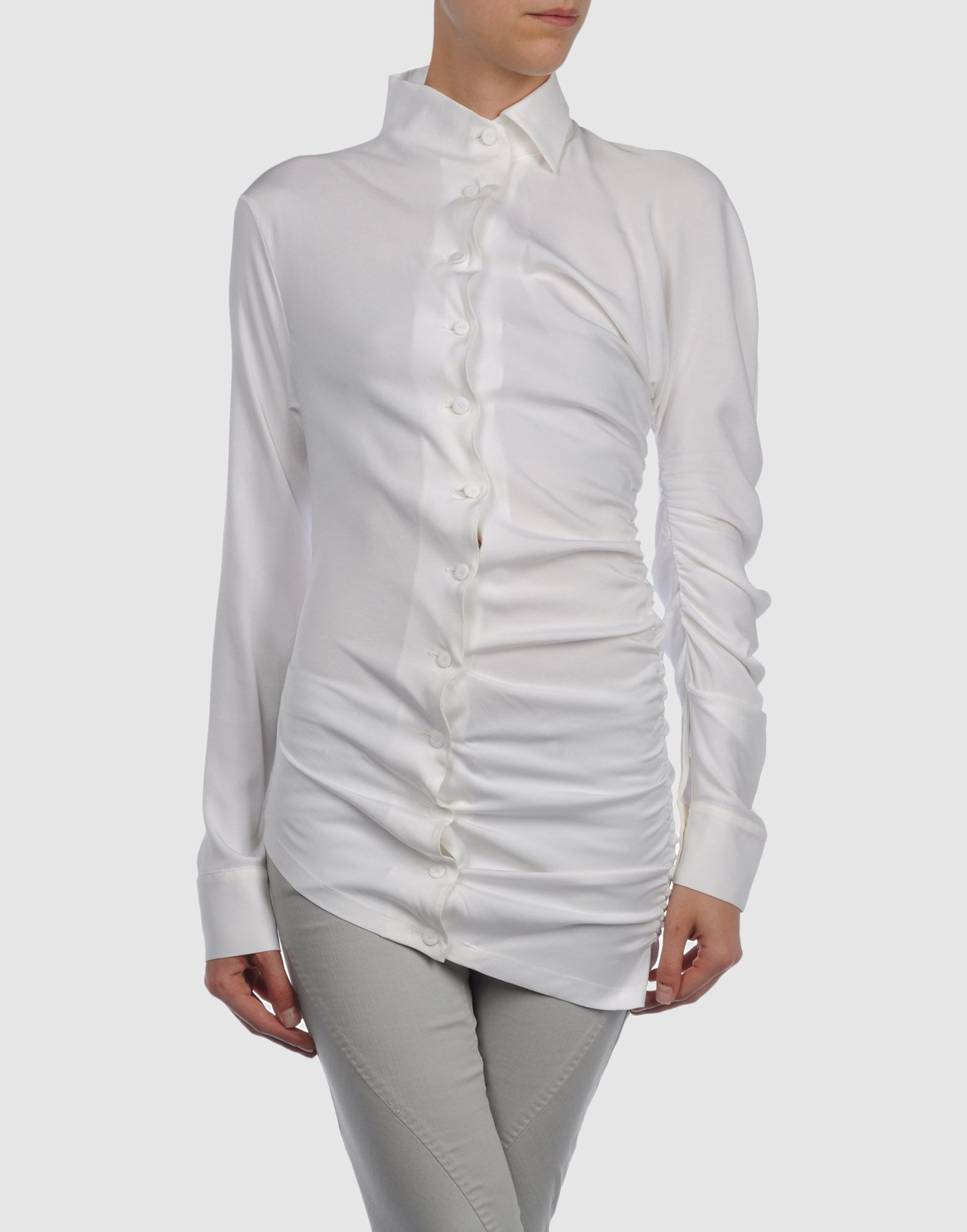 Jean Paul Gaultier Femme Long Sleeve Shirts in White | Lyst
