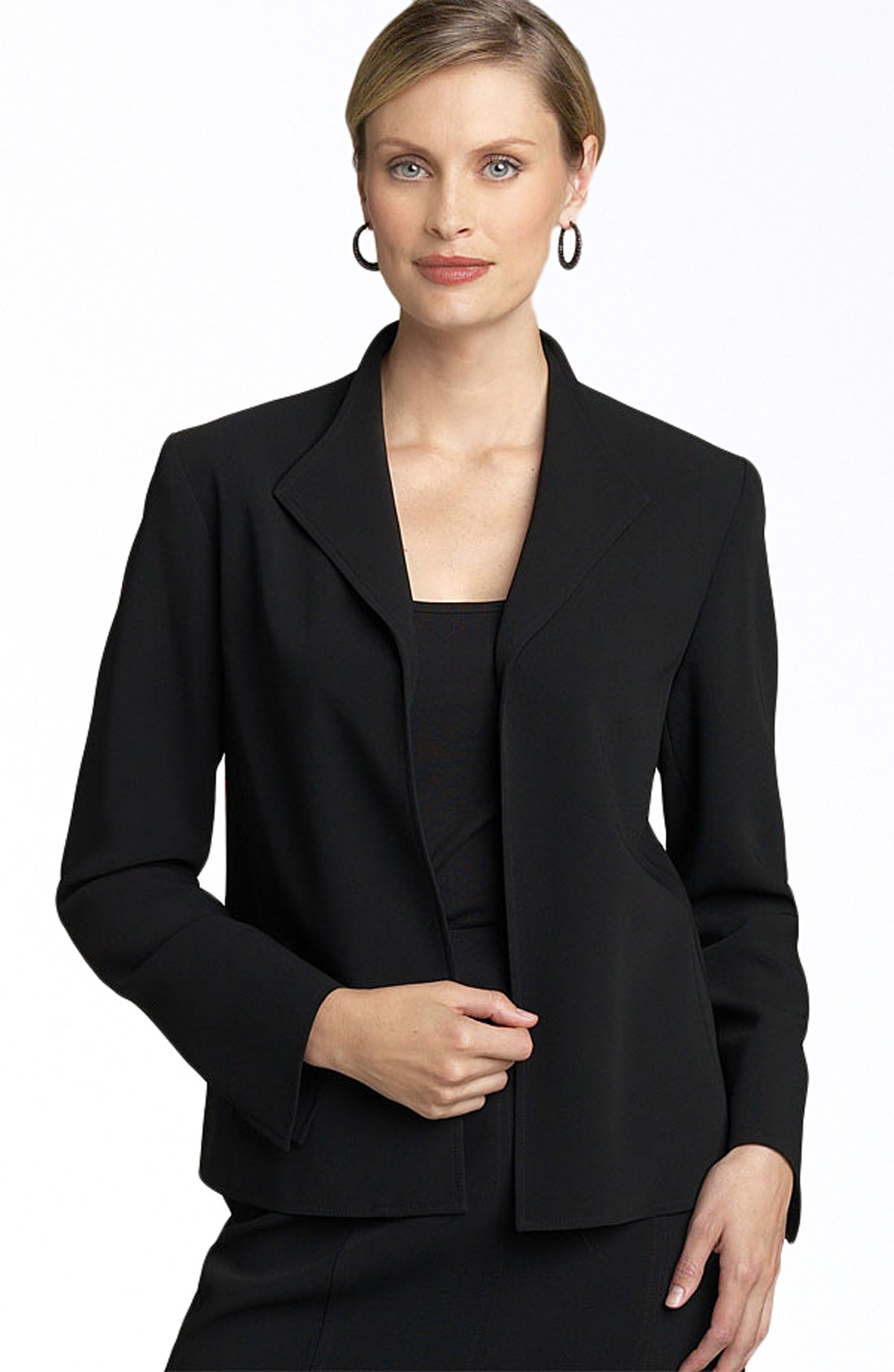 Louben Wing Collar Jacket (plus) in Black | Lyst