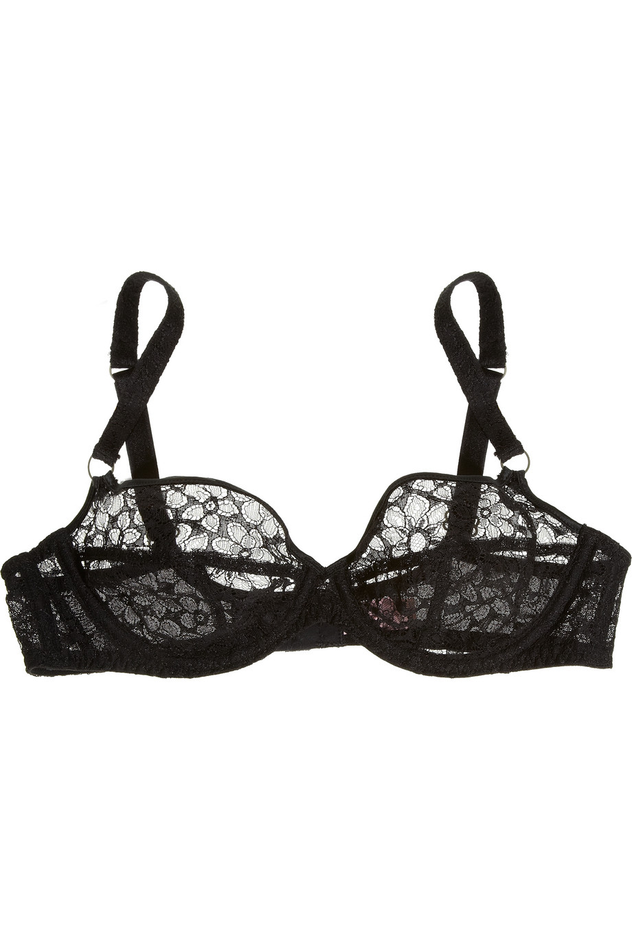 Lyst - Agent Provocateur Sidonie Floral Lace Underwired Bra in Black