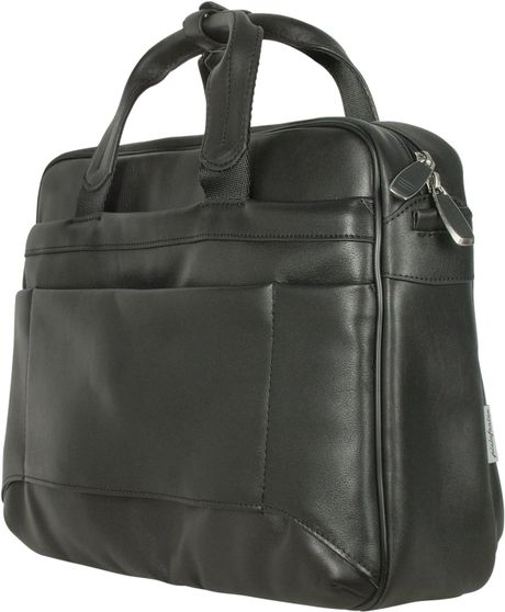 Bric's Pininfarina - Black Nappa Leather Laptop Case in Black for Men ...