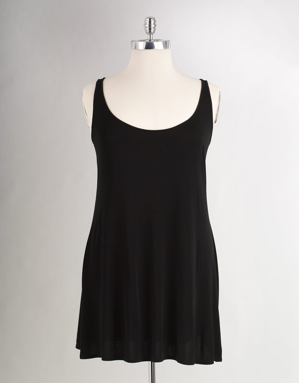 Eileen Fisher Plus-size Sleeveless Tunic Top in Black | Lyst