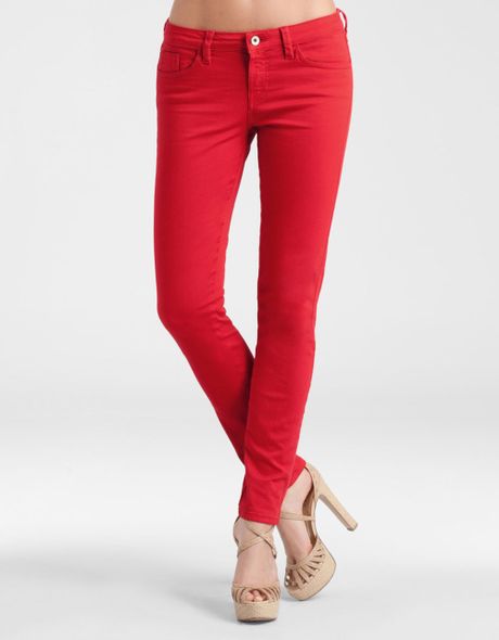Guess Brittney Skinny Jeans in Red (red hot) | Lyst