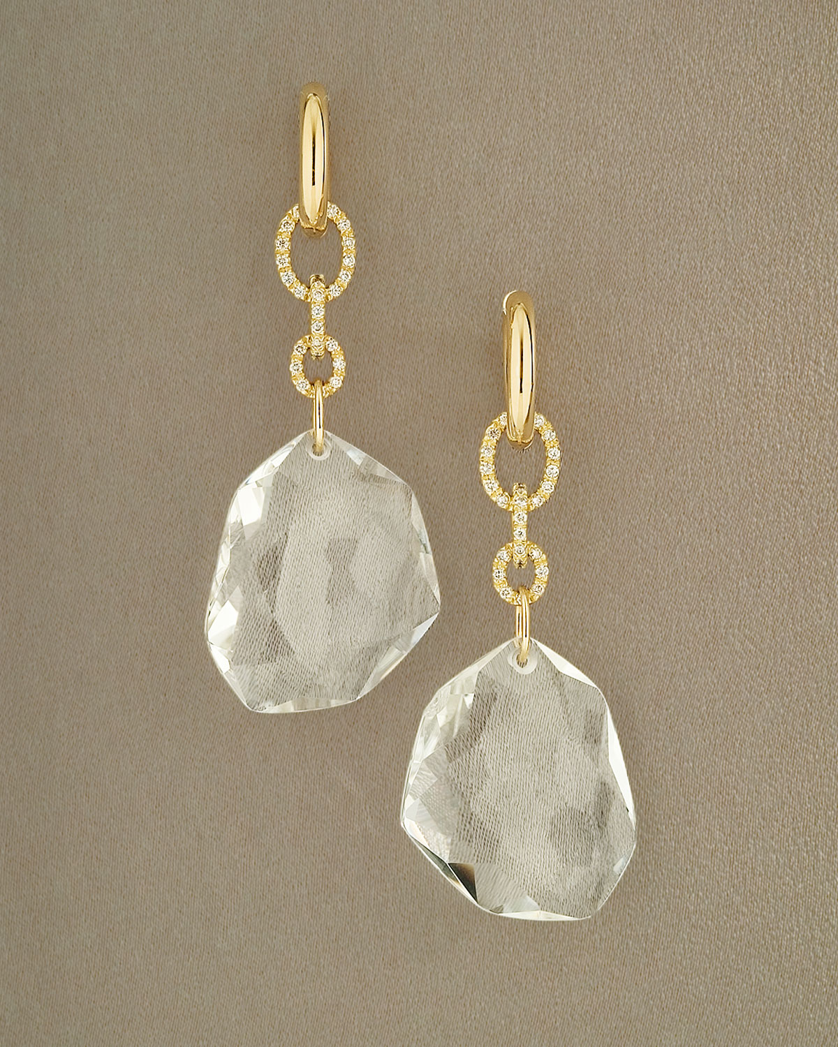 Lyst H Stern Dvf Rock Crystal Quartz Earrings In White Gallery