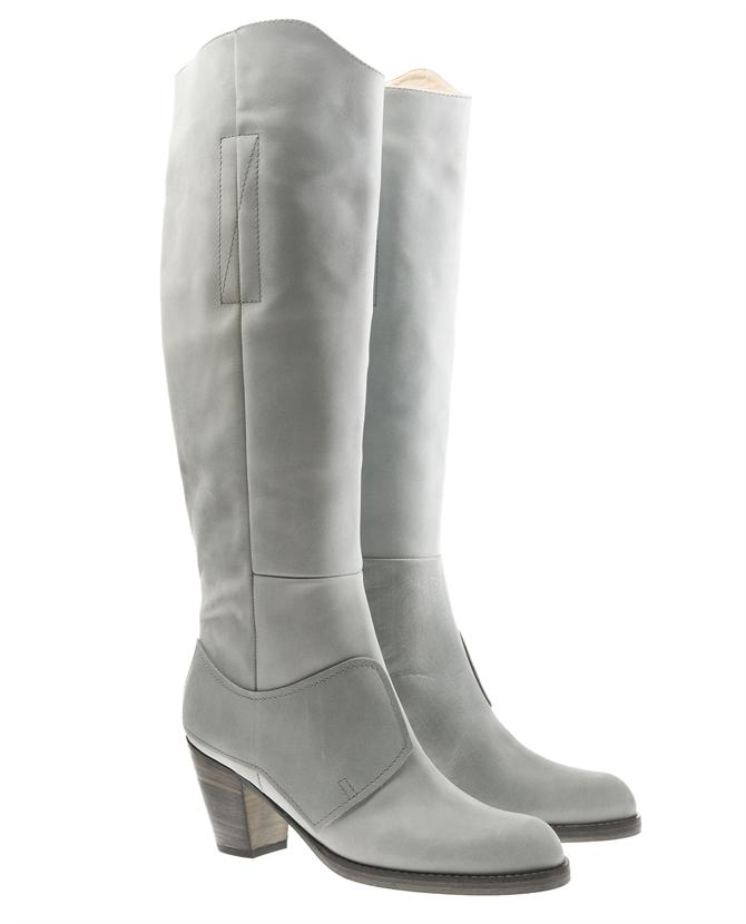 Acne Studios Pistol Knee-high Leather Boots in Gray (grey) | Lyst
