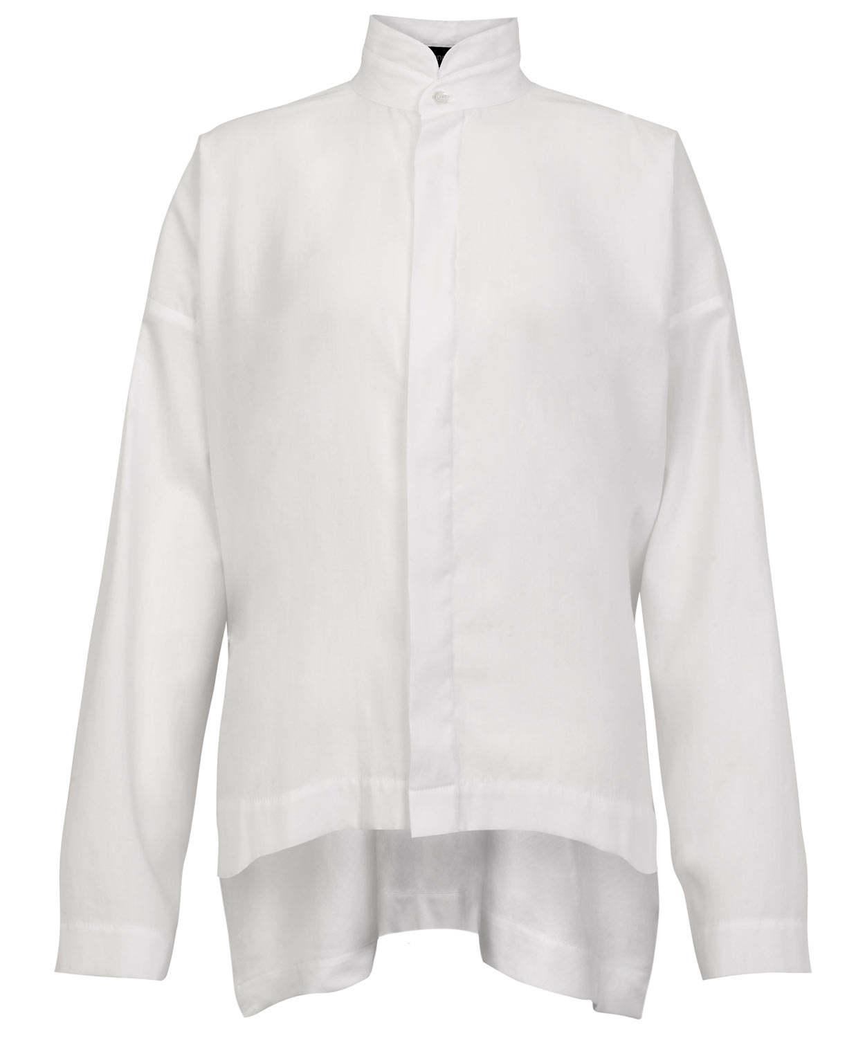 Lyst - Eskandar White Mandarin Collar Shirt in White