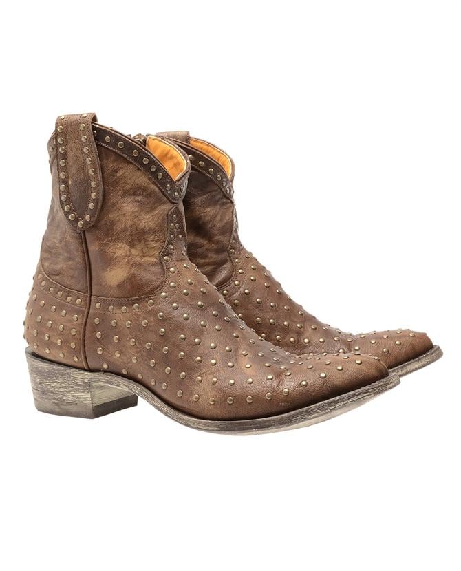 Mexicana Leather Cowboy Boots with Studs in Brown | Lyst