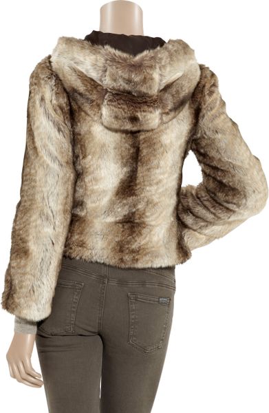 Juicy Couture Rex Faux Fur Hooded Jacket in Brown | Lyst