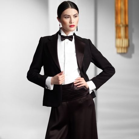 Ralph Lauren Collection Jefferson Wool Tuxedo Jacket in Black | Lyst
