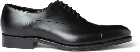Grenson Kent Leather Oxford Shoes in Black for Men | Lyst