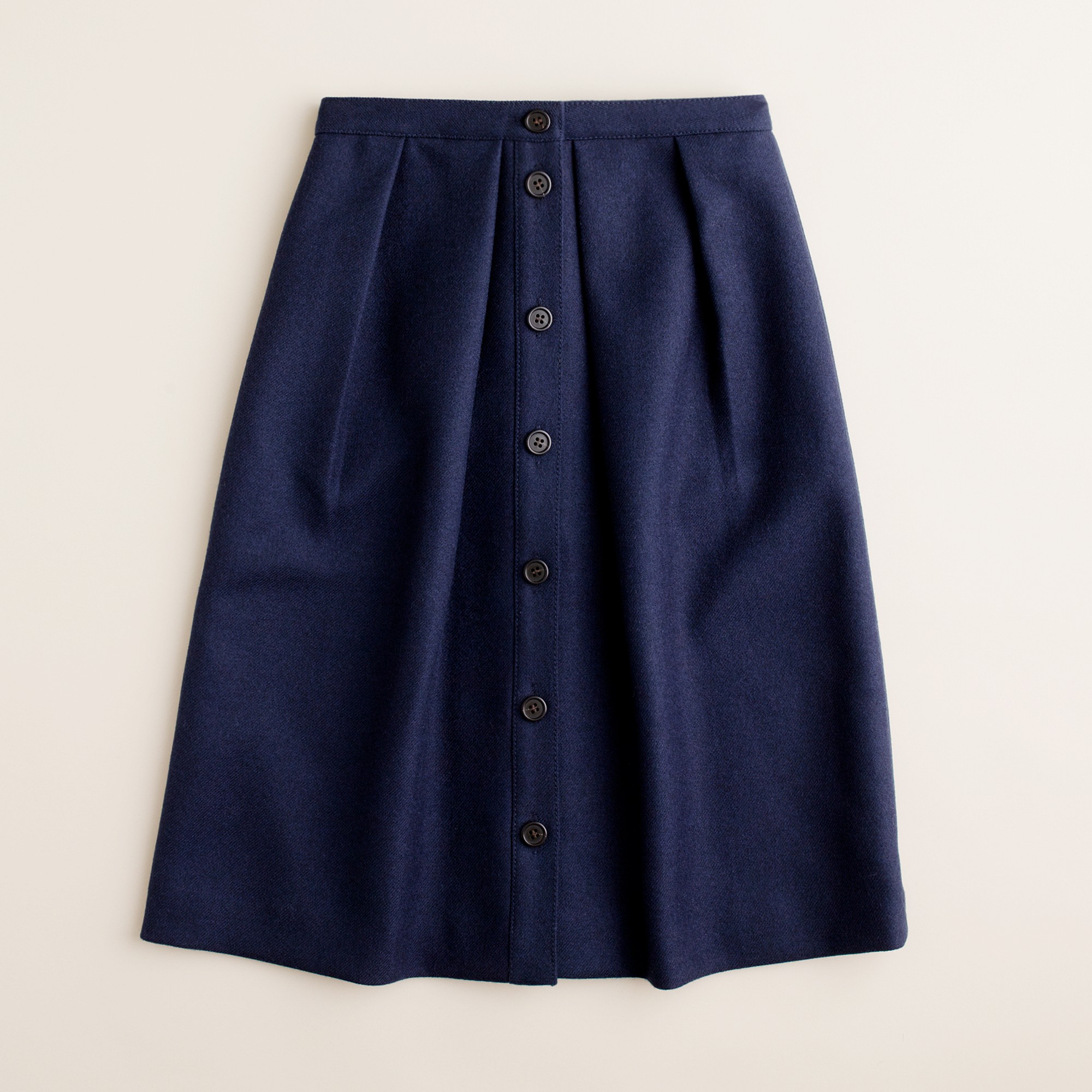 J.crew Flair Skirt in Double-serge Wool in Blue | Lyst