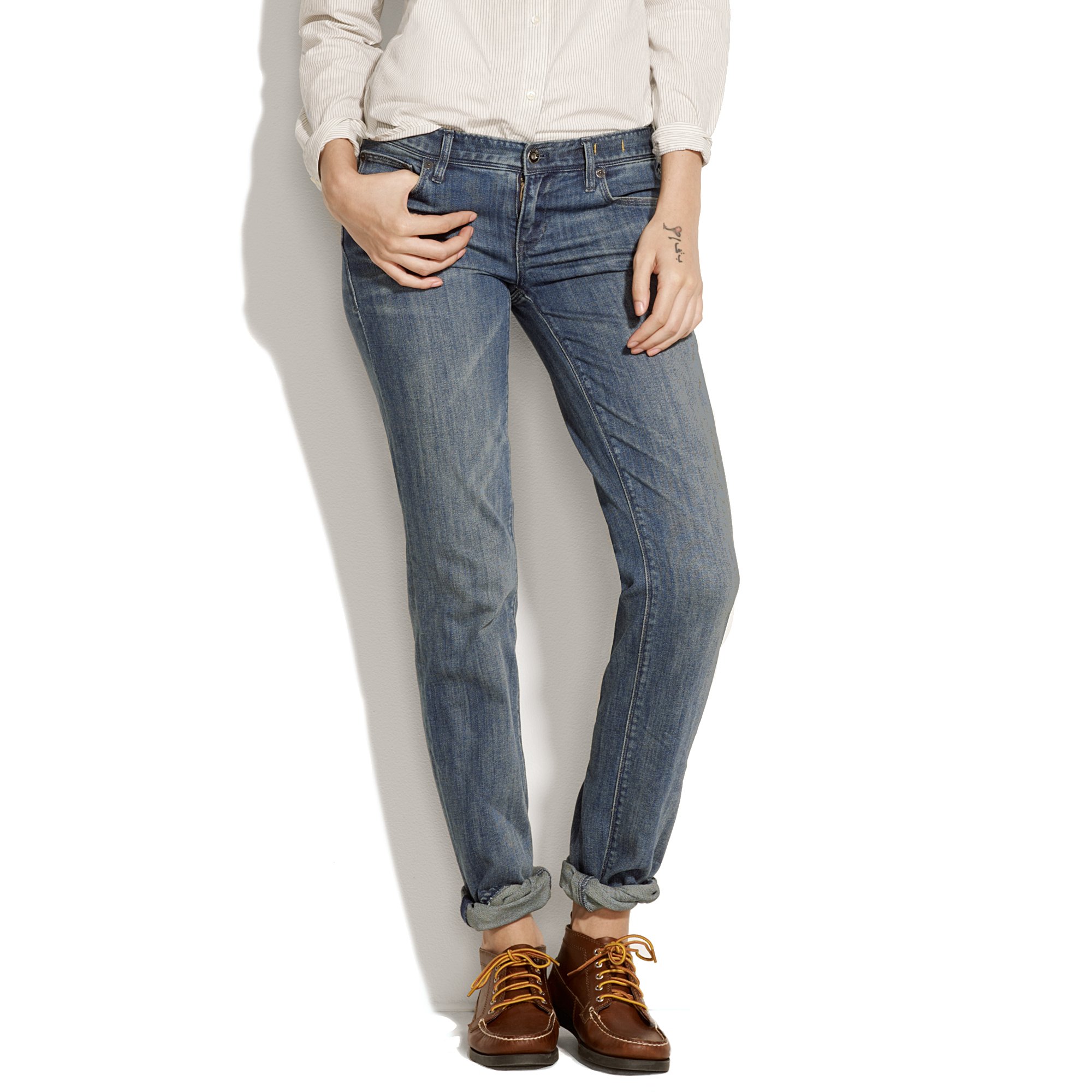 Lyst - Madewell Rail Straight Jeans in Eastern Wash in Blue