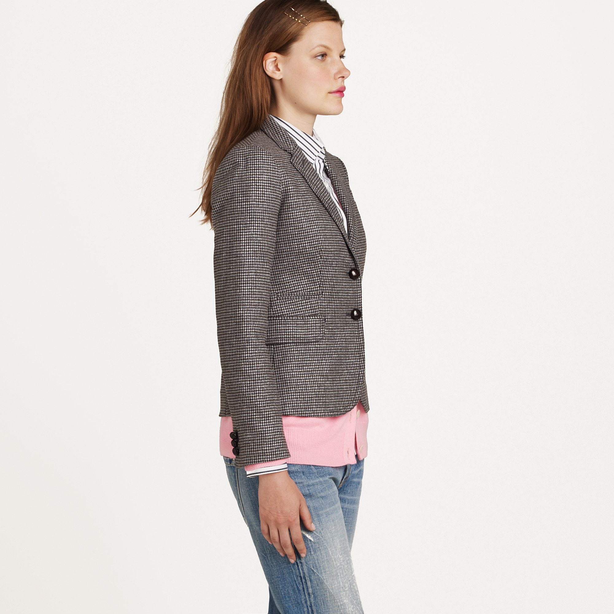 Lyst J.Crew Schoolboy Blazer in Houndstooth in Gray