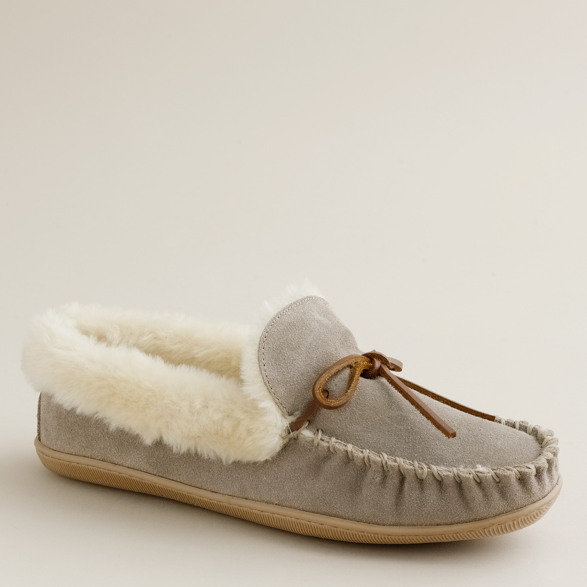 J.Crew Women's Lodge Moccasins in Gray Lyst