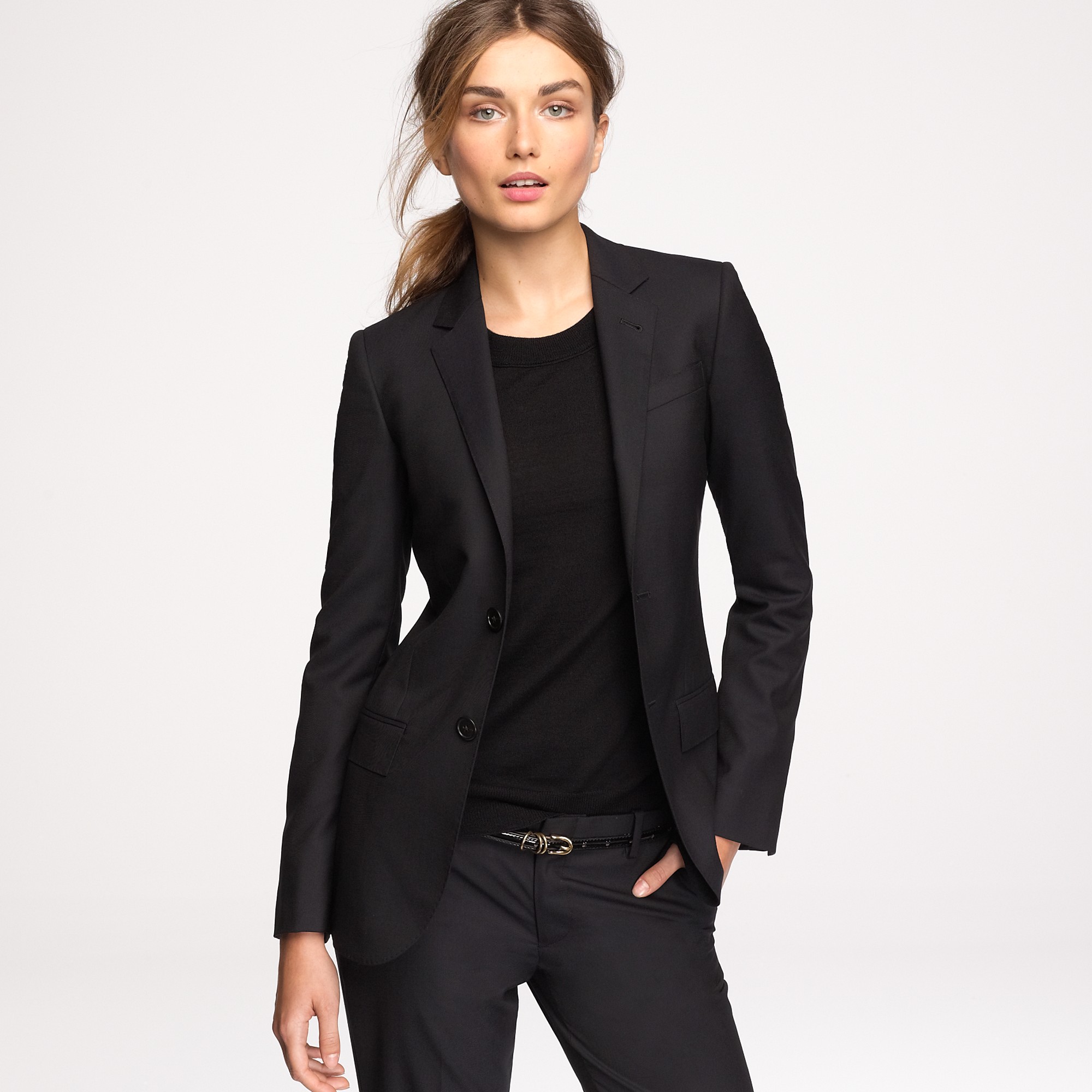 High Quality Blazers Women Suit 75% Wool Blended Simple