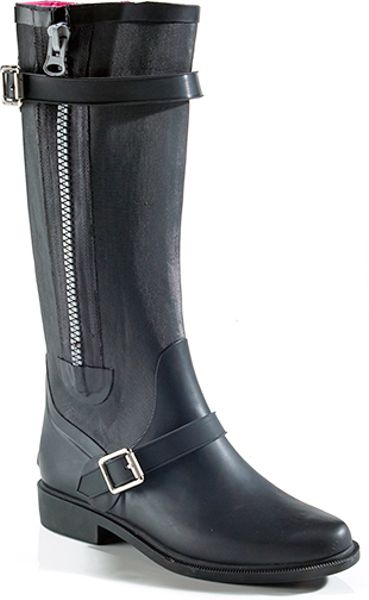 Juicy Couture Emily - Black Rubber Rain Boot in Black | Lyst