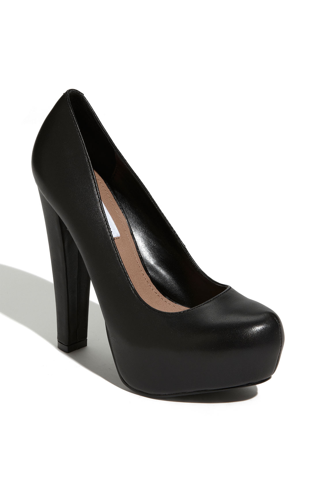 Steve Madden Danitty Platform Pump in Black (black leather) | Lyst