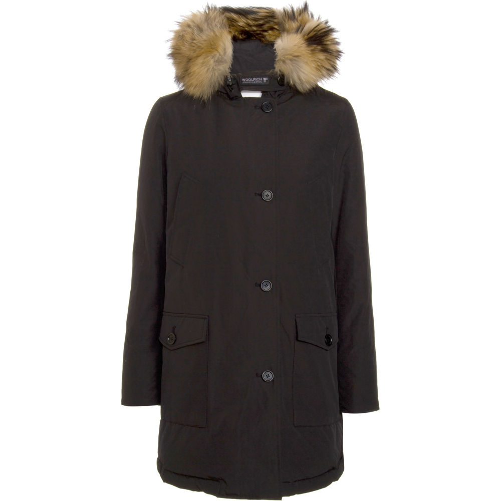Woolrich Fur Hood Arctic Parka in Black | Lyst