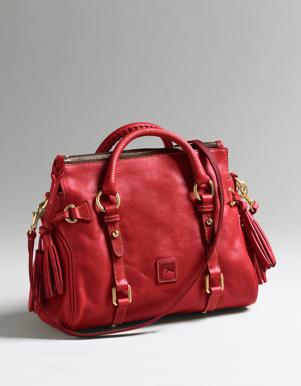 dooney red satchel