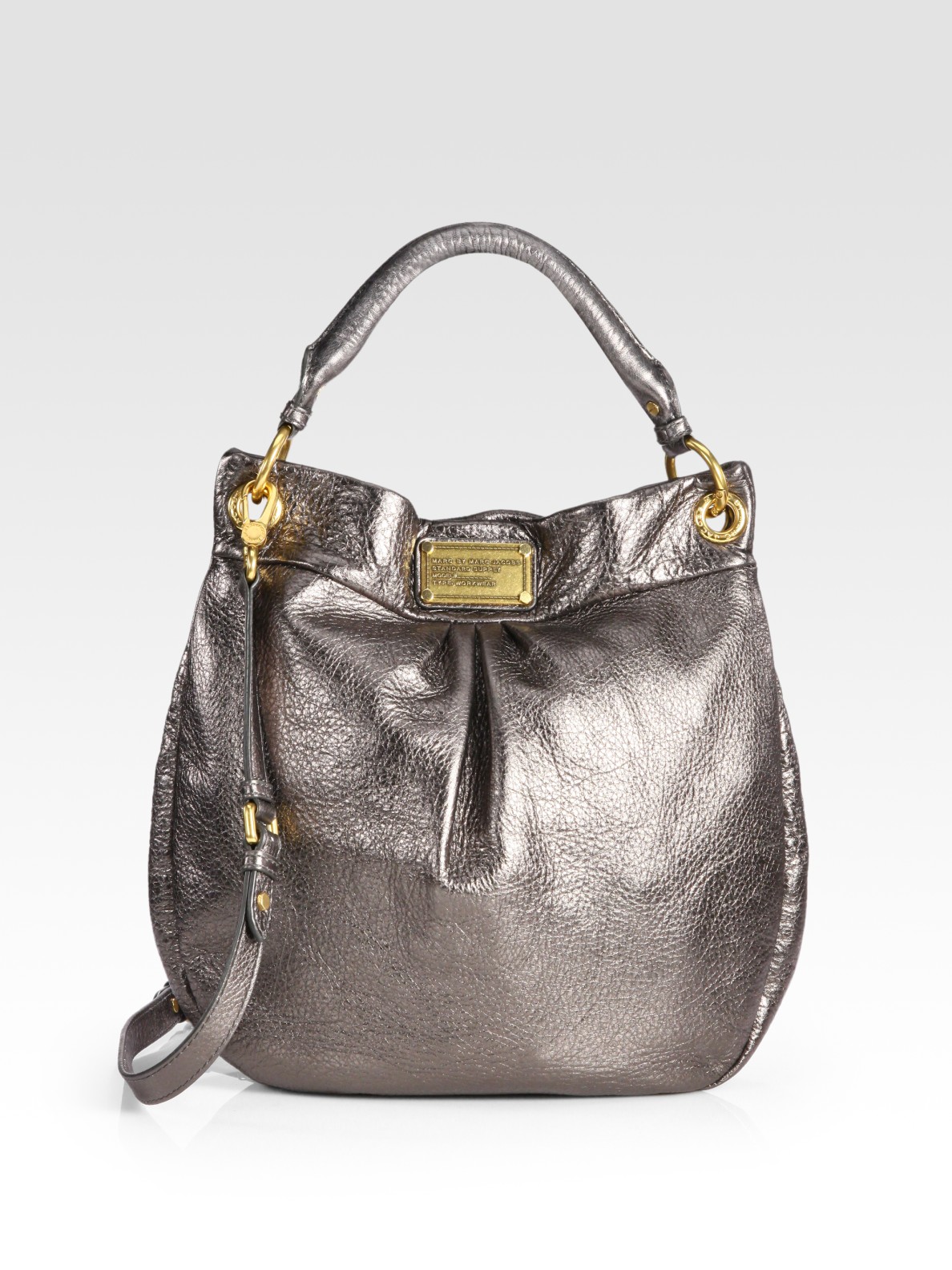 Lyst - Marc By Marc Jacobs Classic Q Metallic Leather Hillier Hobo Bag in Metallic