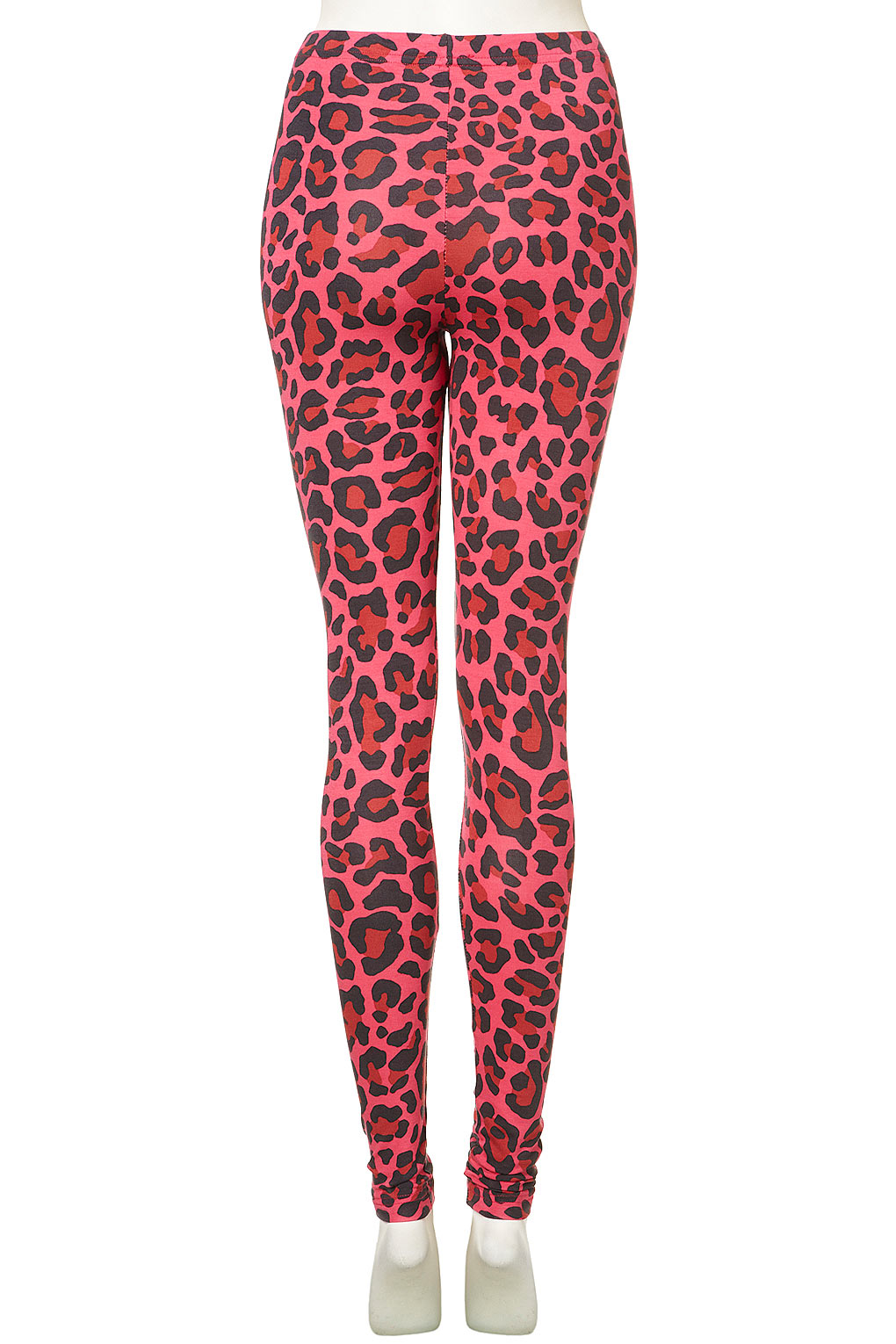 Lyst - Topshop Leopard Print Leggings in Pink