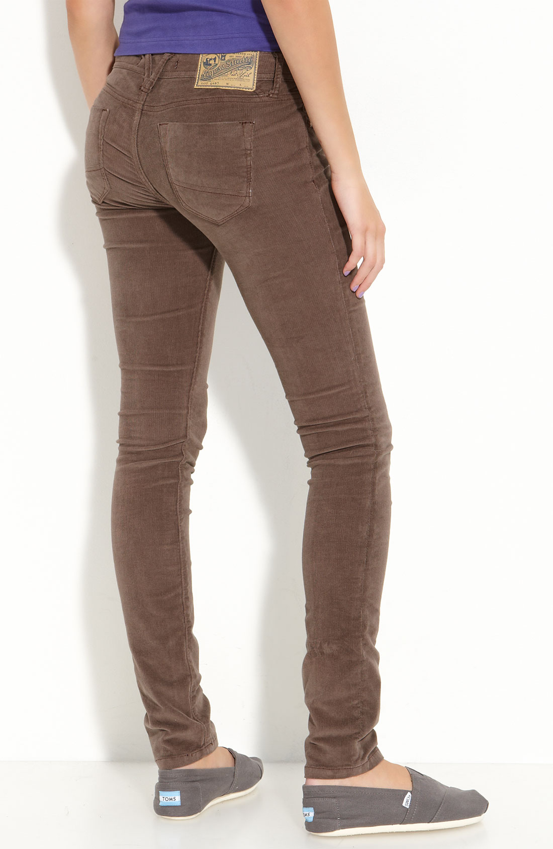 wide leg brown corduroy pants