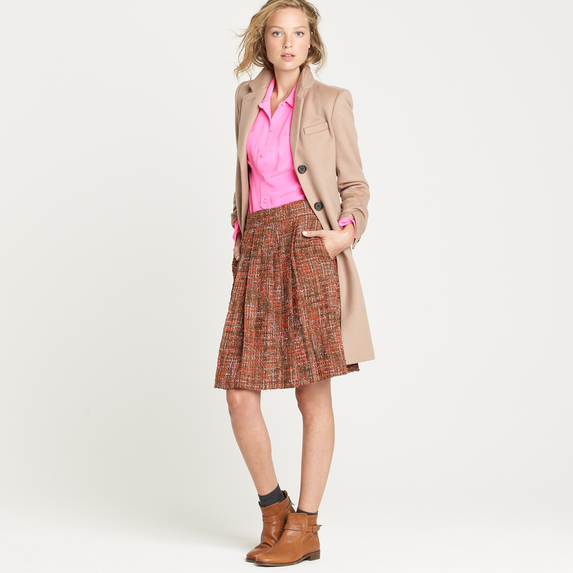 Lyst - J.Crew Gimlet Skirt in Harvest Tweed in Brown