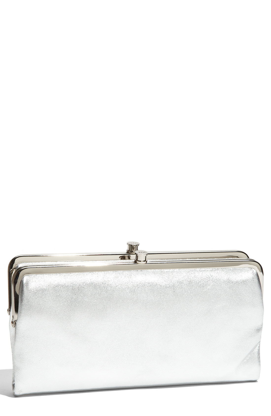 Hobo International Lauren Double Frame Wallet in Silver (argento) | Lyst