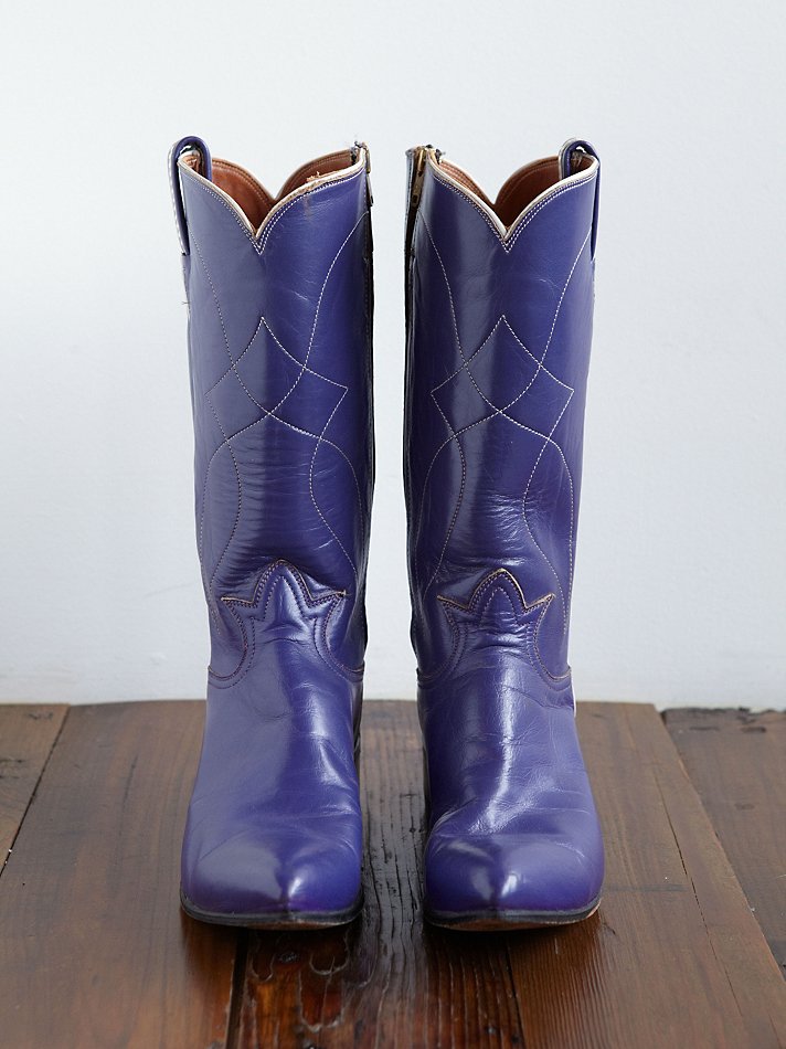 Free people Vintage Cowboy Boots in Blue | Lyst