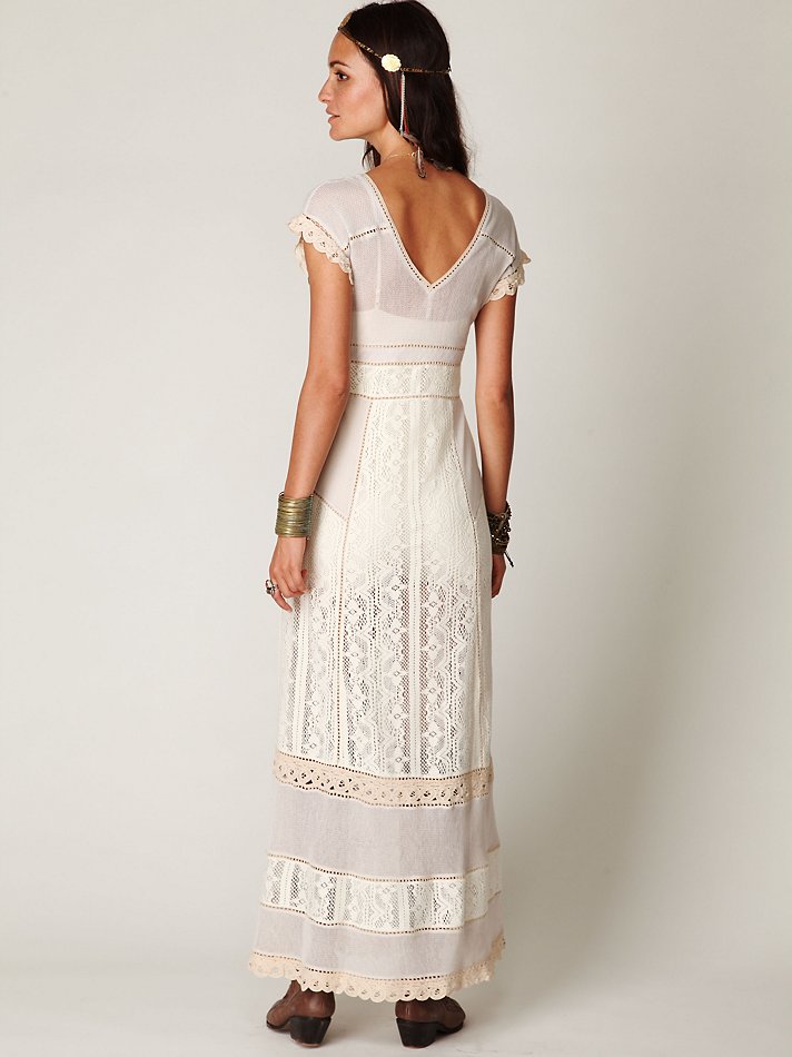short sleeve white maxi dress