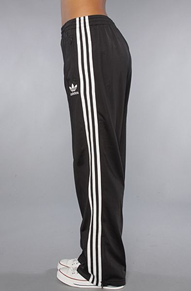 Adidas The Firebird Track Pants in Black and White in Black | Lyst