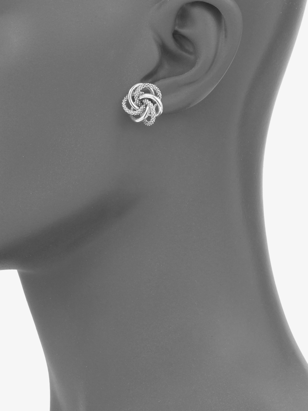 Lyst Lagos Sterling Silver Knot Earrings In Metallic Gallery