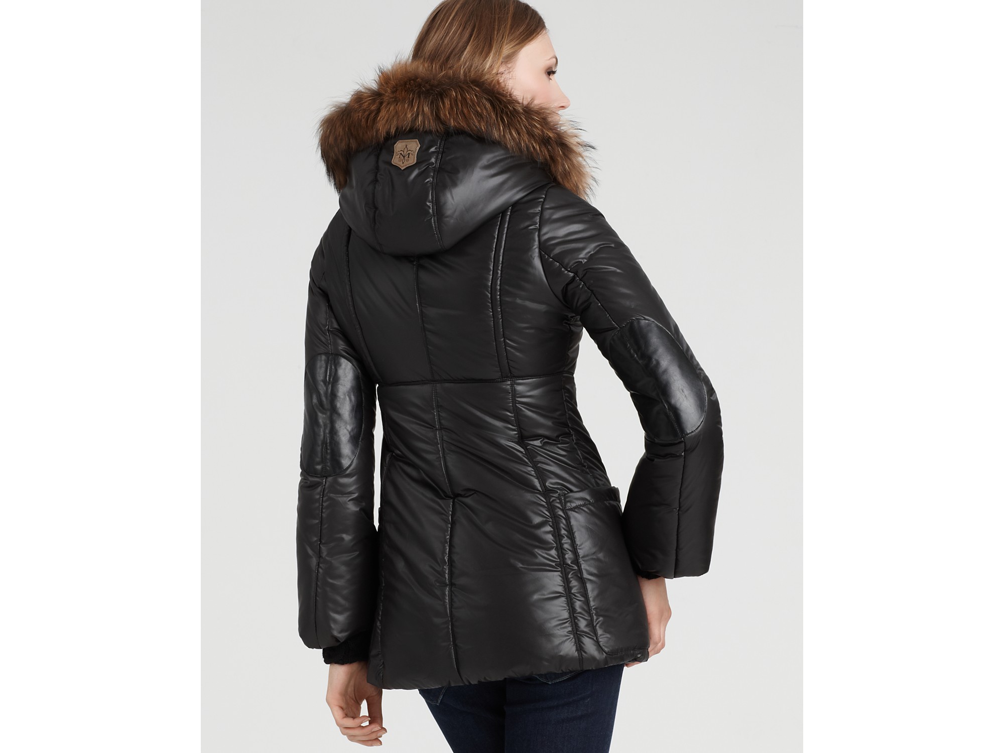 Lyst - Mackage Willow Puffy Coat with Fur Trimmed Hood in Black