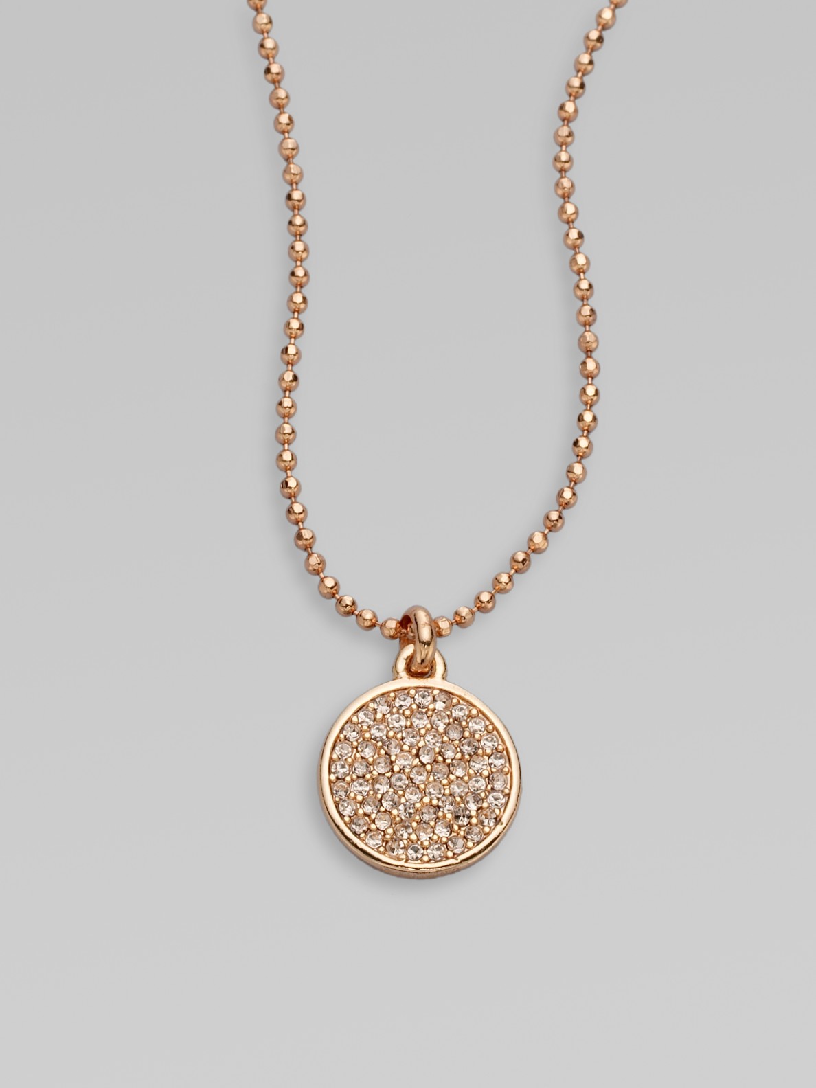 Lyst - Michael kors Pave Fireball Necklace, Rose Gold in Pink