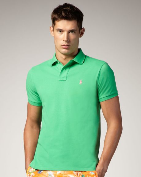 Polo Ralph Lauren Mesh Polo, Tiller Green in Green for Men | Lyst