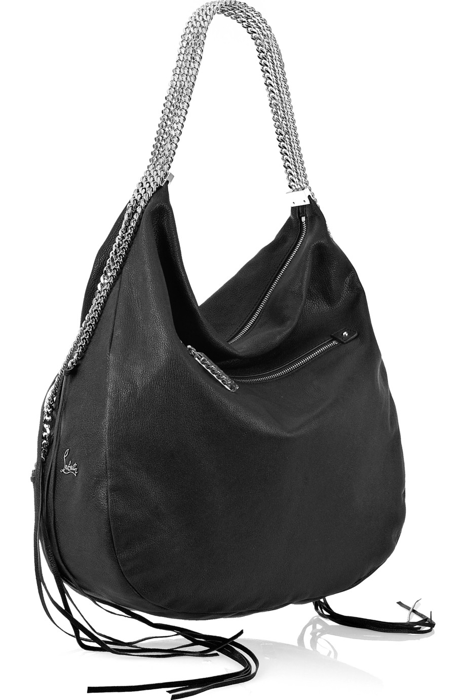Christian Louboutin Marianna Rider Leather Hobo Bag in Black - Lyst