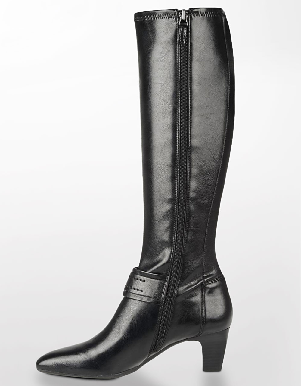 Franco sarto Upton Tall Leather Boots in Black | Lyst