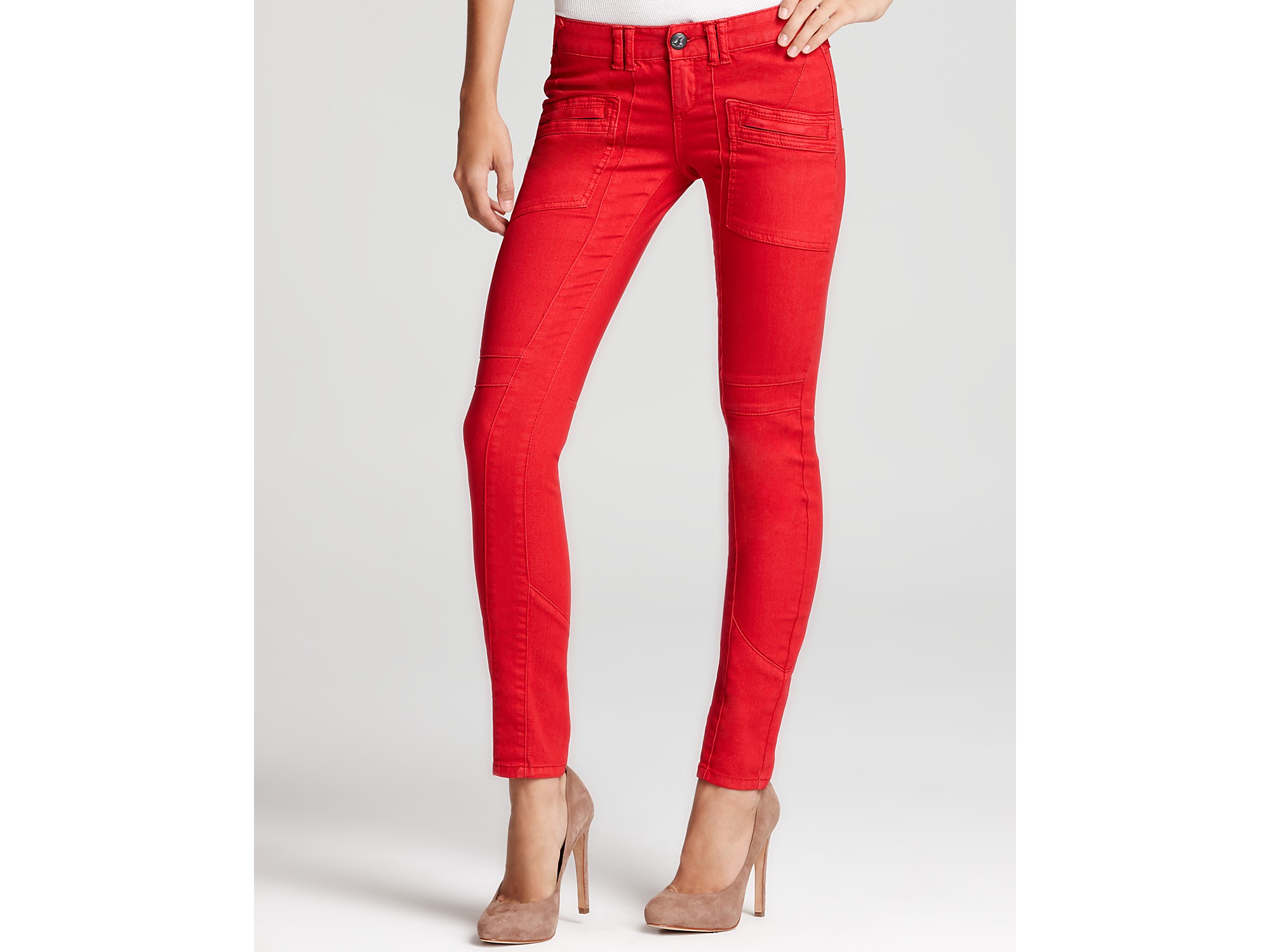 red jeans