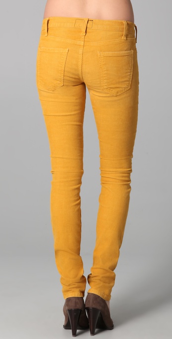 Lyst - Current/elliott The Skinny Corduroy Pants in Yellow